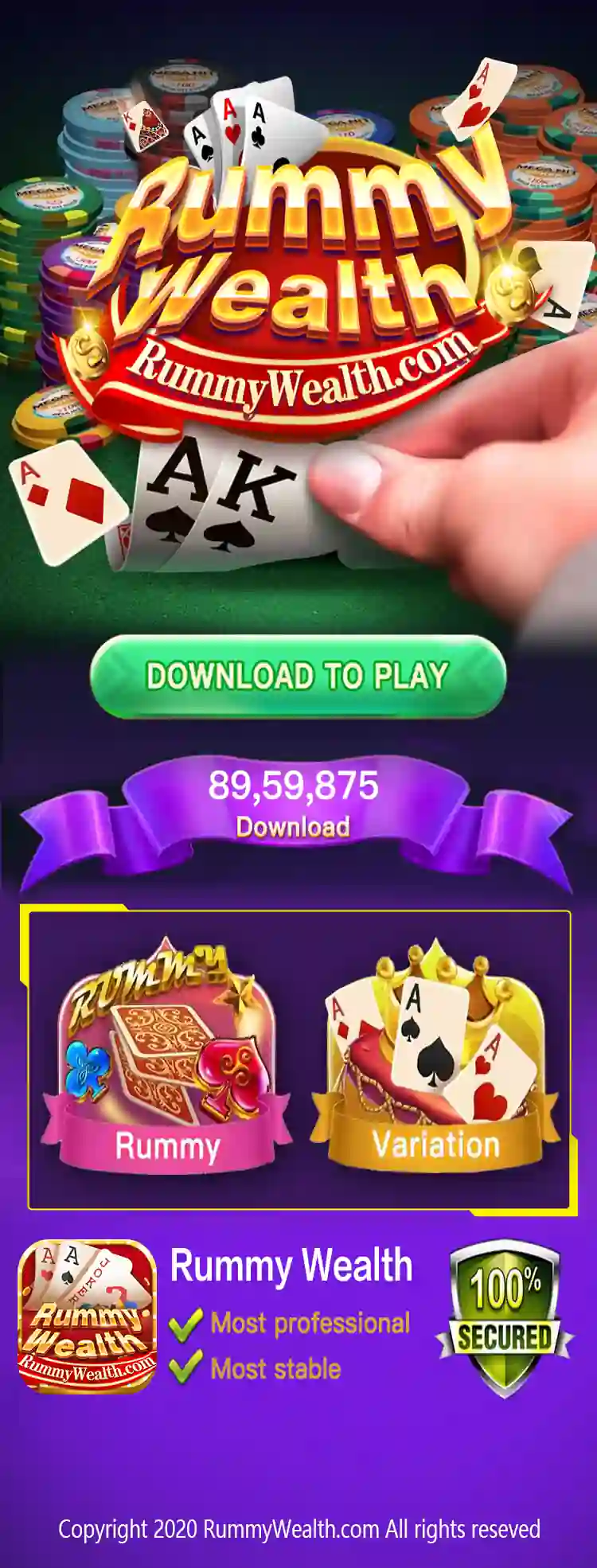 Download Rummy Wealth App and Claim ₹41 Bonus